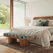 TOV Furniture Ollie Olive Green Leopard Jacquard Bench