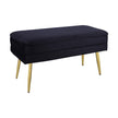 TOV Furniture Ziva Black Velvet Storage Bench