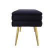 TOV Furniture Ziva Black Velvet Storage Bench