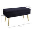 TOV Furniture Ziva Black Velvet Storage Bench