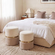 TOV Furniture Gigi Cream and Tan Chenille Storage Ottoman - Set of 2