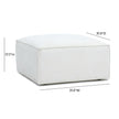 TOV Furniture Mindy Performance Chenille Basketweave Ottoman