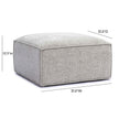 TOV Furniture Mindy Performance Chenille Basketweave Ottoman