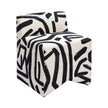 TOV Furniture Pippa Black Brushstroke Print Stool