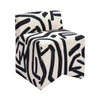 TOV Furniture Pippa Black Brushstroke Print Stool