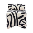 TOV Furniture Pippa Black Brushstroke Print Stool