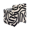 TOV Furniture Pippa Black Brushstroke Print Stool