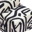 TOV Furniture Pippa Black Brushstroke Print Stool
