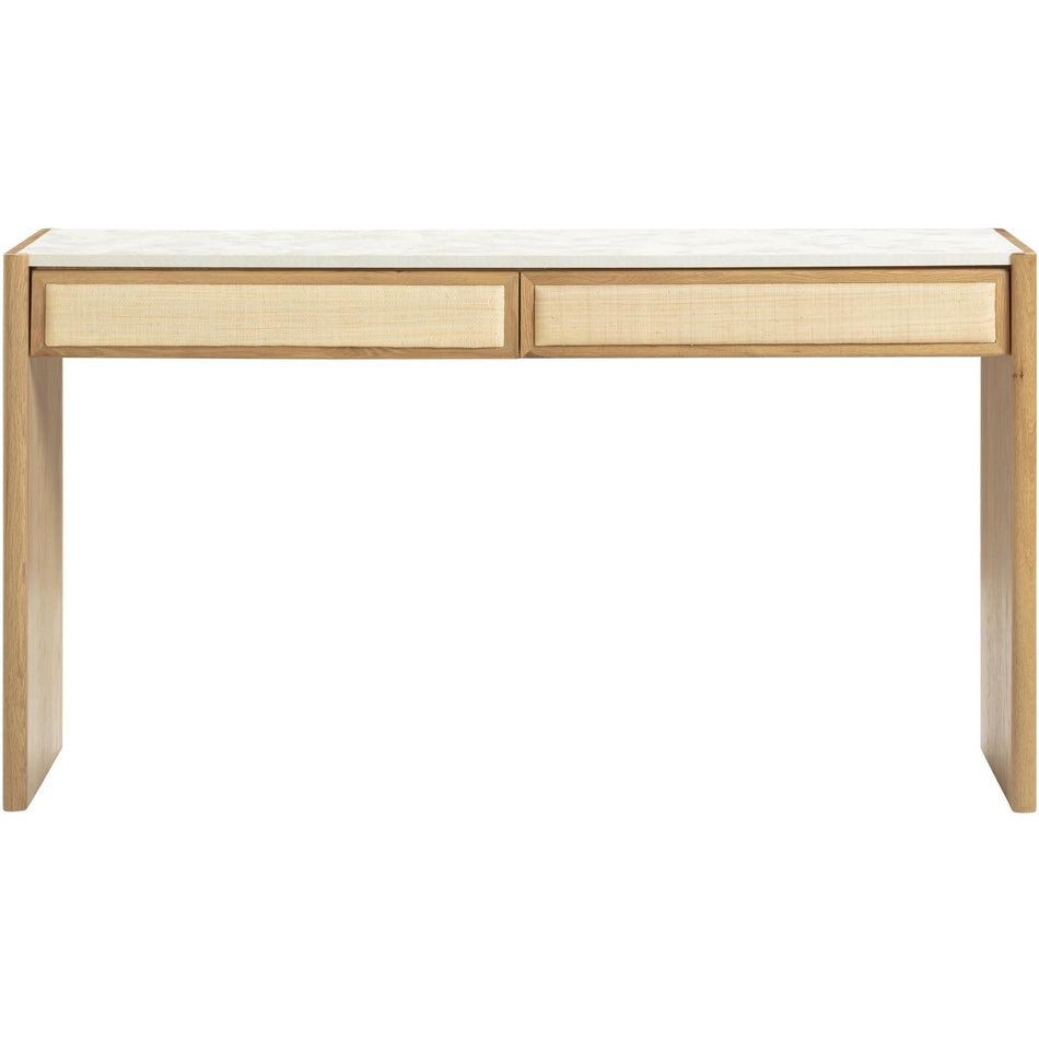 TOV Furniture Paige Natural Oak Drawer Console Desk