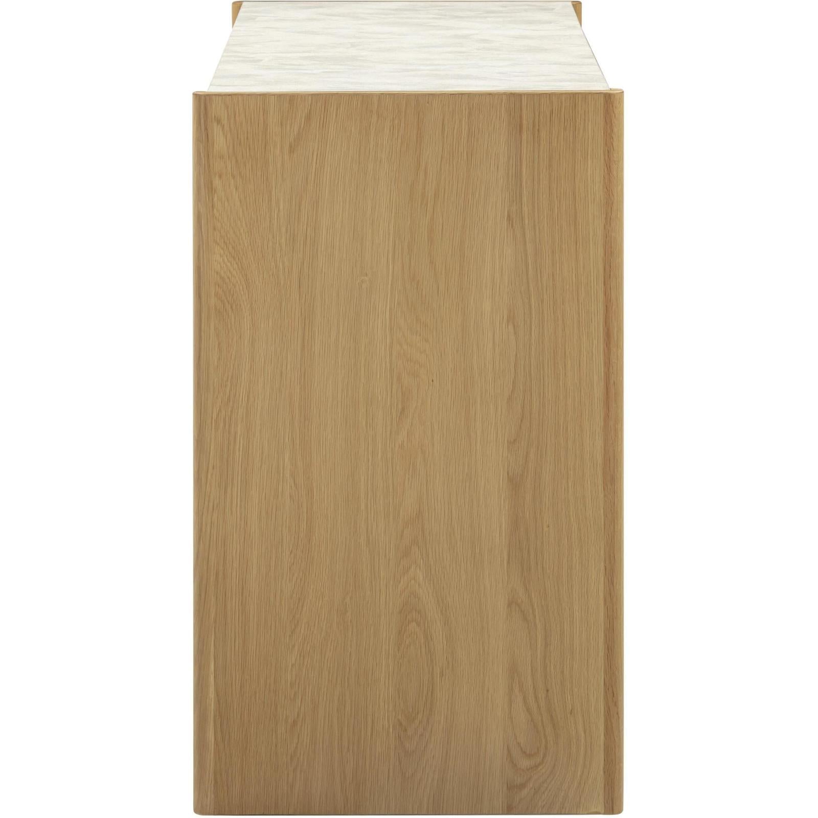 TOV Furniture Paige Natural Oak Drawer Console Desk