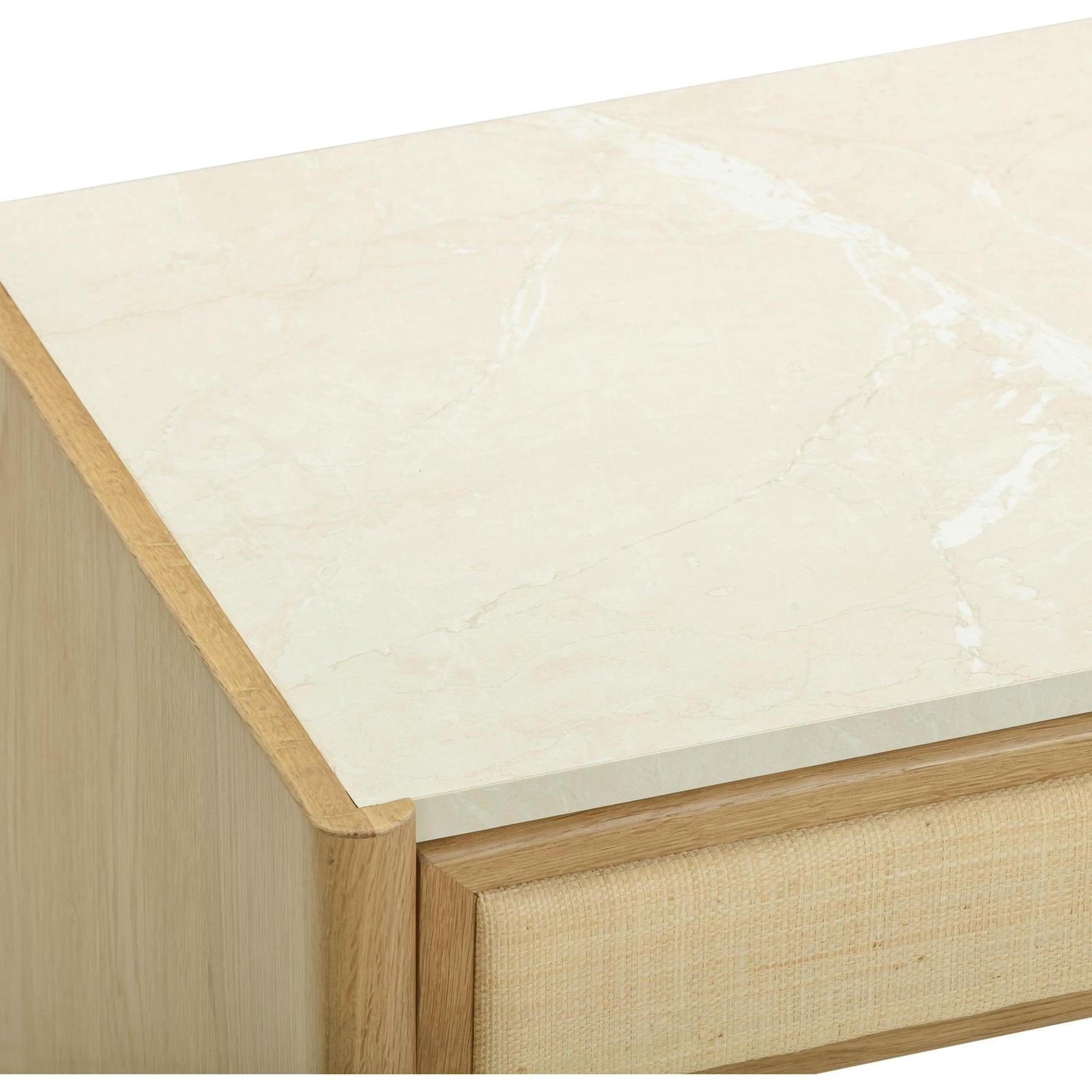 TOV Furniture Paige Natural Oak Drawer Console Desk