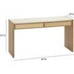 TOV Furniture Paige Natural Oak Drawer Console Desk