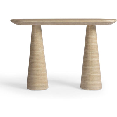 TOV Furniture Sandra Faux Travertine Indoor/Outdoor Console Table