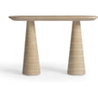 TOV Furniture Sandra Faux Travertine Indoor/Outdoor Console Table