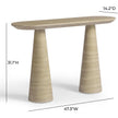 TOV Furniture Sandra Faux Travertine Indoor/Outdoor Console Table