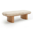 TOV Furniture Ollie Straight Vegan Shearling Bench