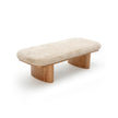 TOV Furniture Ollie Straight Vegan Shearling Large Bench