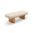 TOV Furniture Ollie Straight Vegan Shearling Bench