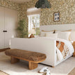 TOV Furniture Ollie Straight Vegan Shearling Large Bench