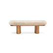 TOV Furniture Ollie Straight Vegan Shearling Bench