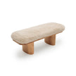 TOV Furniture Ollie Straight Vegan Shearling Bench