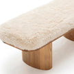 TOV Furniture Ollie Straight Vegan Shearling Bench