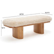TOV Furniture Ollie Straight Vegan Shearling Bench