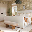 TOV Furniture Ollie Straight Vegan Shearling Bench
