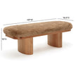 TOV Furniture Ollie Straight Vegan Shearling Bench