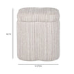 TOV Furniture Lilou Cream Striped Jacquard Storage Accent Stool