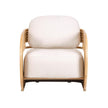 TOV Furniture Lauretta Cream Fabric and Natural Rattan Accent Chair