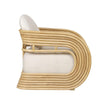 TOV Furniture Lauretta Cream Fabric and Natural Rattan Accent Chair