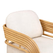TOV Furniture Lauretta Cream Fabric and Natural Rattan Accent Chair