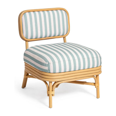 TOV Furniture Dorine Striped Performance Linen & Rattan Accent Chair
