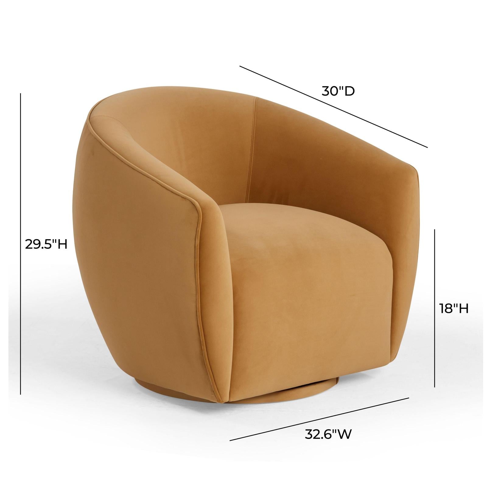 TOV Furniture Jordan Velvet Swivel Chair