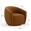 TOV Furniture Jordan Velvet Swivel Chair