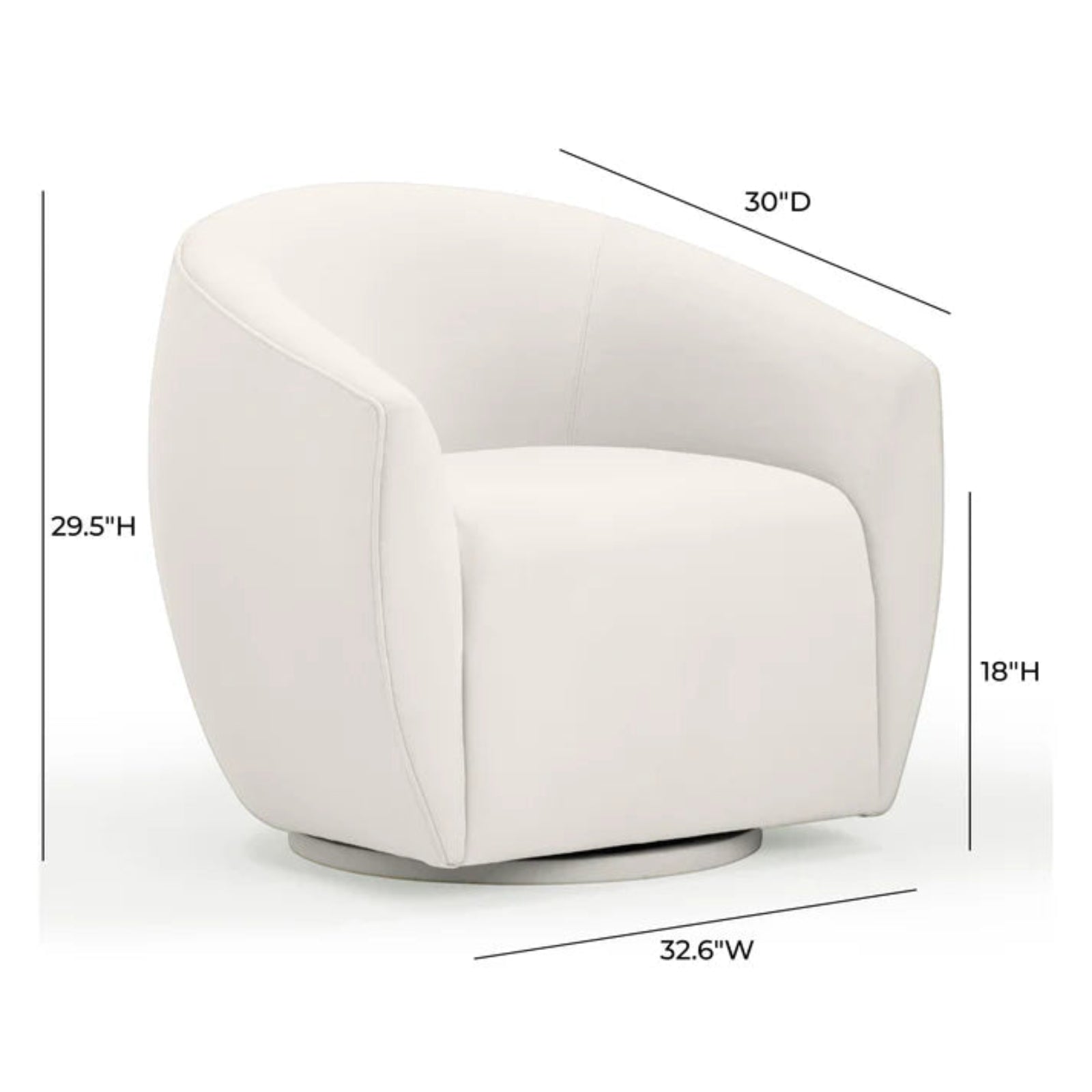 TOV Furniture Jordan Velvet Swivel Chair