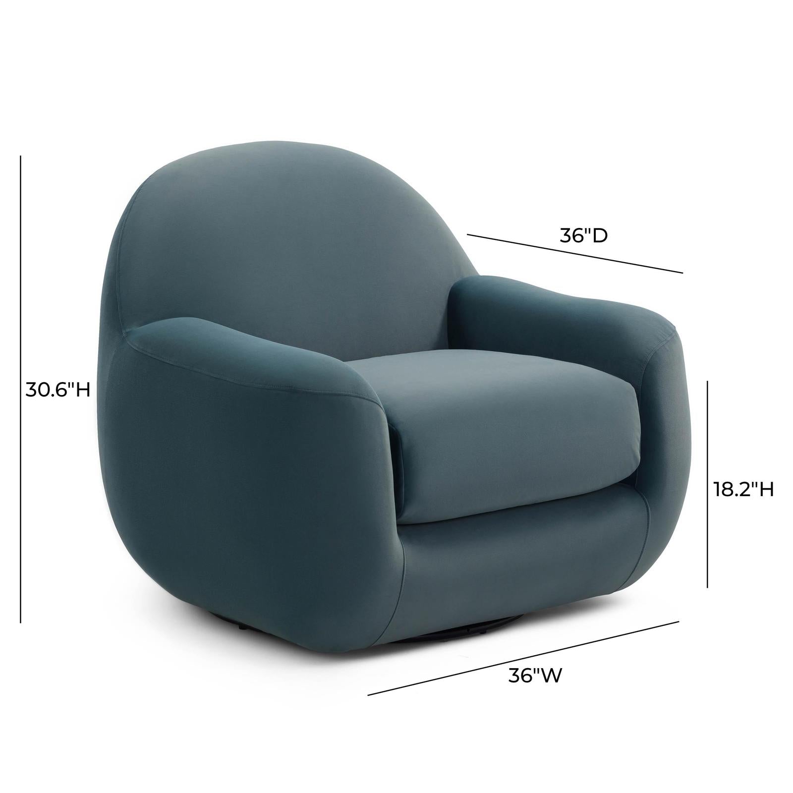 TOV Furniture Tiago Velvet Swivel Chair