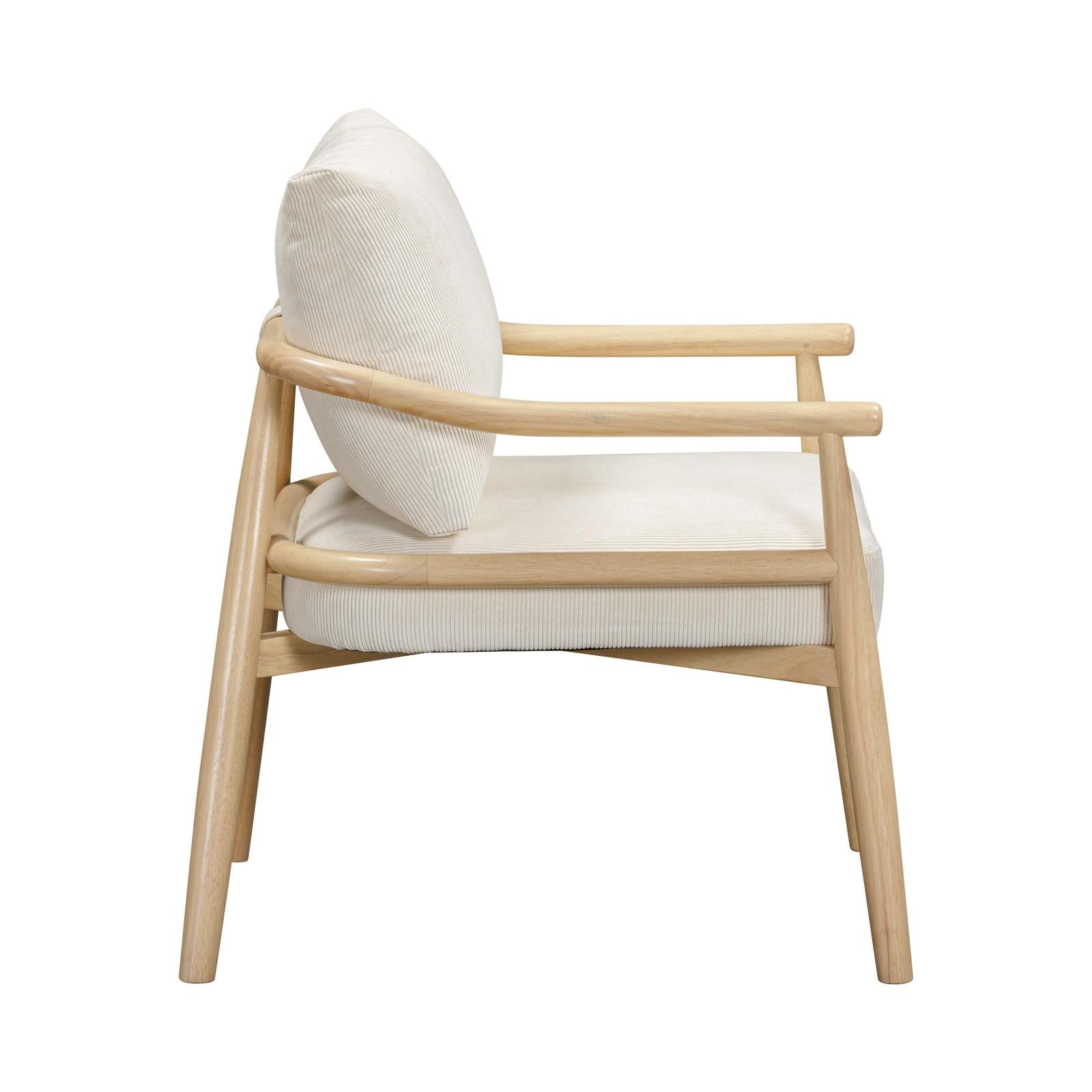 TOV Furniture Dixie Cream Performance Corduroy Accent Chair
