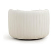 TOV Furniture Nura Cream Performance Vegan Mohair Swivel Accent Chair