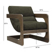 TOV Furniture Palma Contract-Grade Textured Weave Fabric Accent Chair