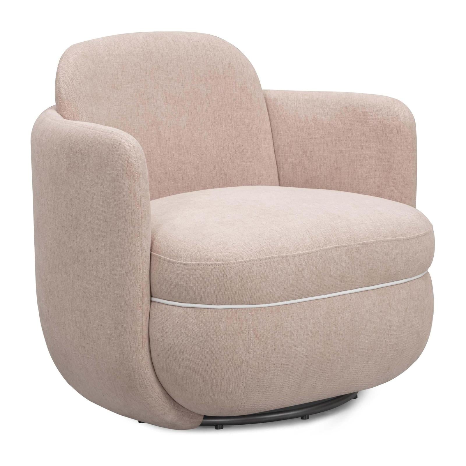 TOV Furniture Wolfie Performance Chenille Swivel Accent Chair