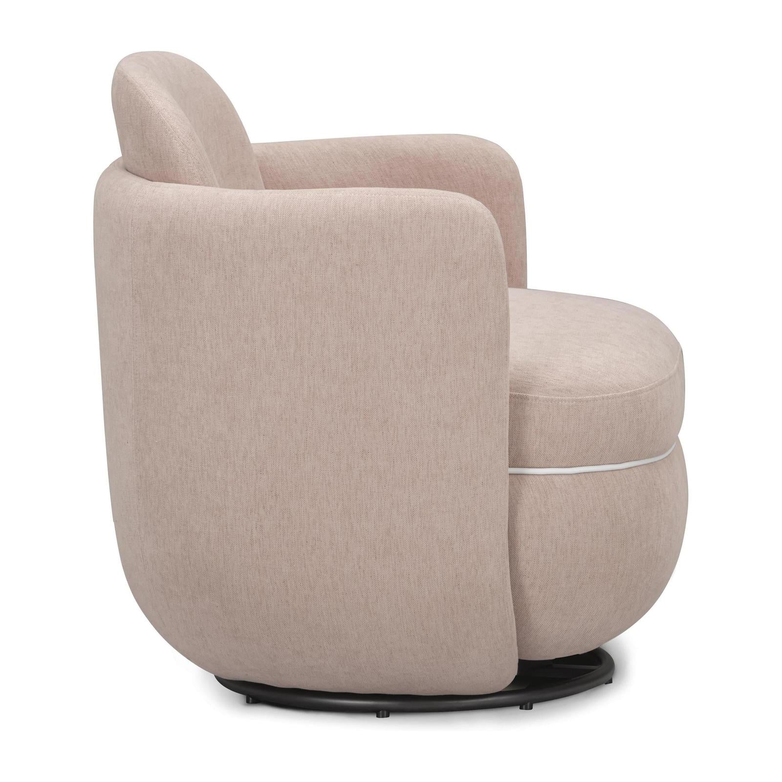 TOV Furniture Wolfie Performance Chenille Swivel Accent Chair