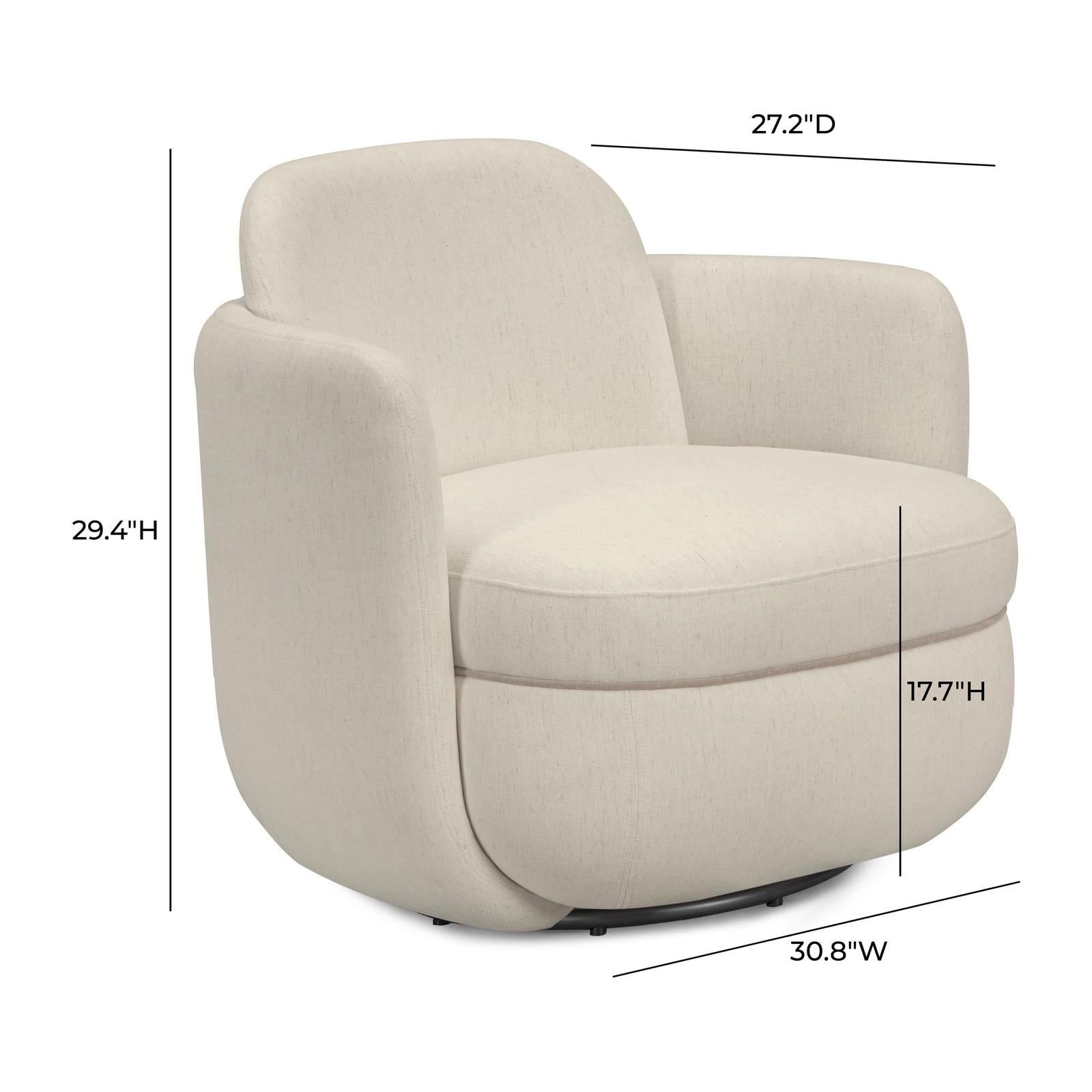 TOV Furniture Wolfie Performance Chenille Swivel Accent Chair