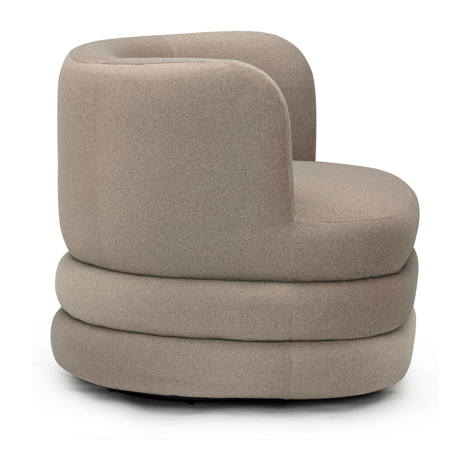 TOV Furniture Astor Performance Faux Mohair Swivel Hotel Lounge Chair