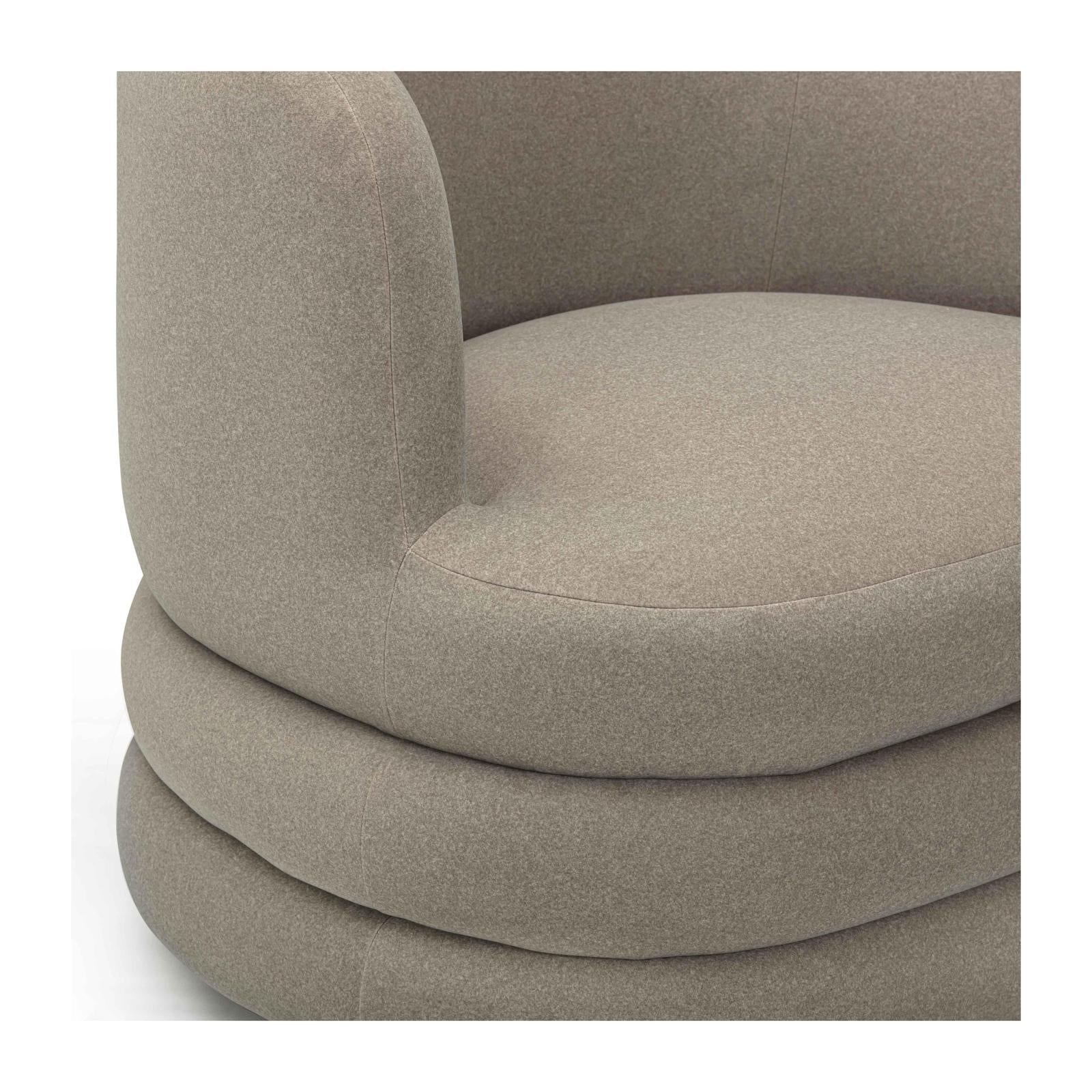 TOV Furniture Astor Performance Faux Mohair Swivel Hotel Lounge Chair