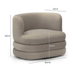 TOV Furniture Astor Performance Faux Mohair Swivel Hotel Lounge Chair