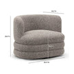 TOV Furniture Astor Heavy Performance Boucle Swivel Hotel Lounge Chair
