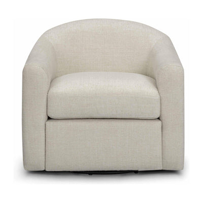 TOV Furniture Thao Contract-Grade Basketweave Fabric Swivel Accent Chair