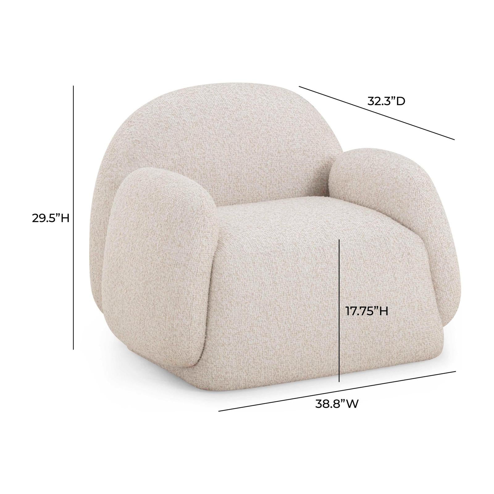 TOV Furniture Marius Contract-Grade Boucle Accent Chair